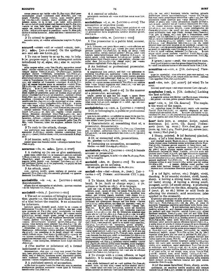 Page from the Oxford Latin Dictionary