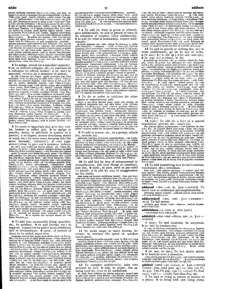 Page from the Oxford Latin Dictionary