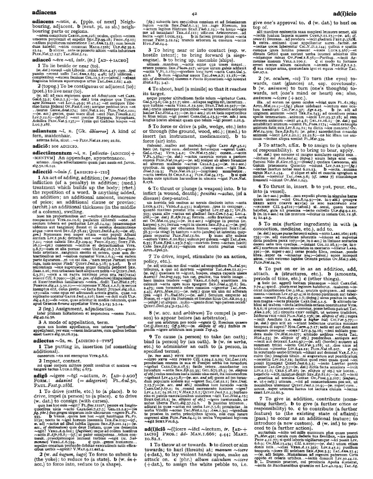 Page from the Oxford Latin Dictionary