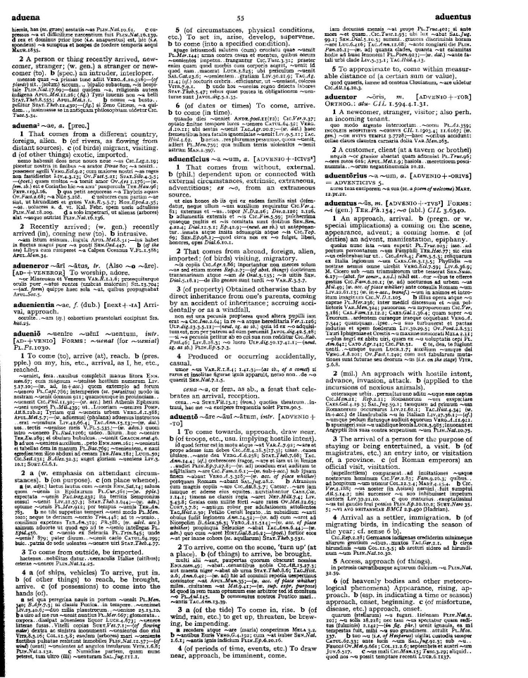 Page from the Oxford Latin Dictionary