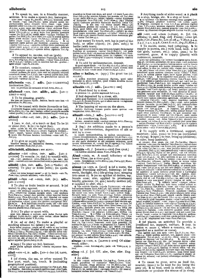 Page from the Oxford Latin Dictionary