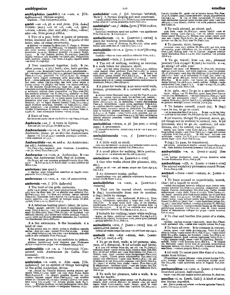 Page from the Oxford Latin Dictionary