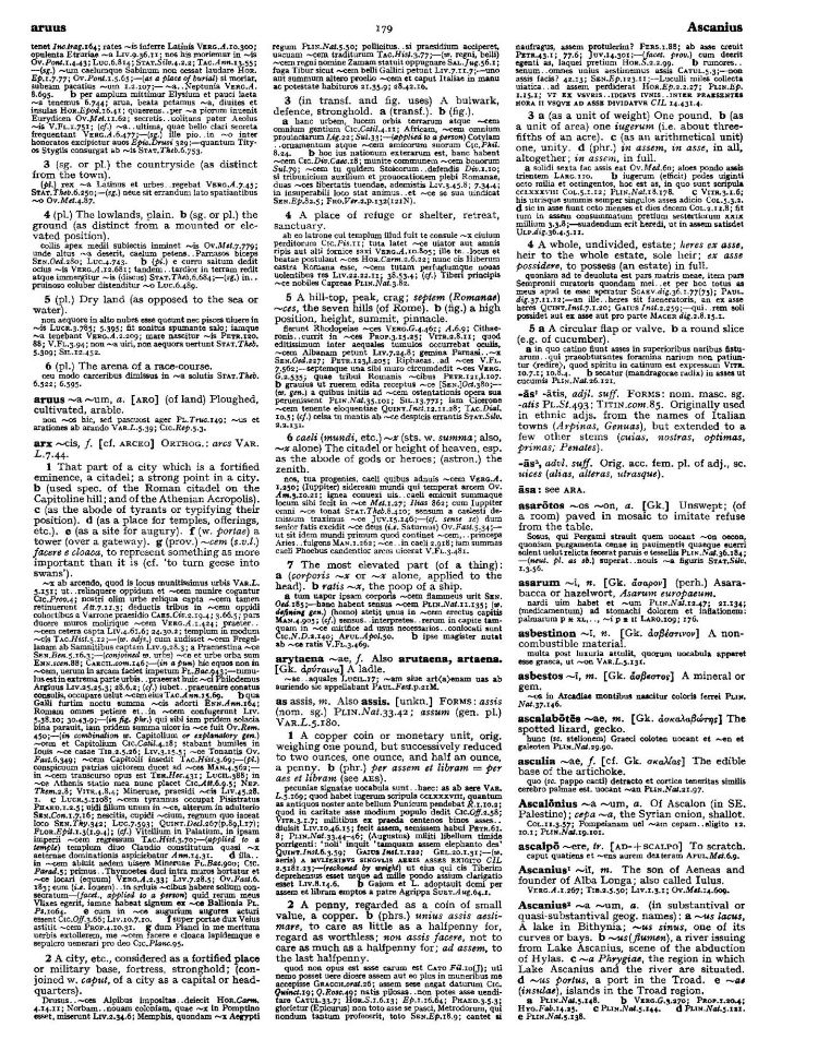 Page from the Oxford Latin Dictionary