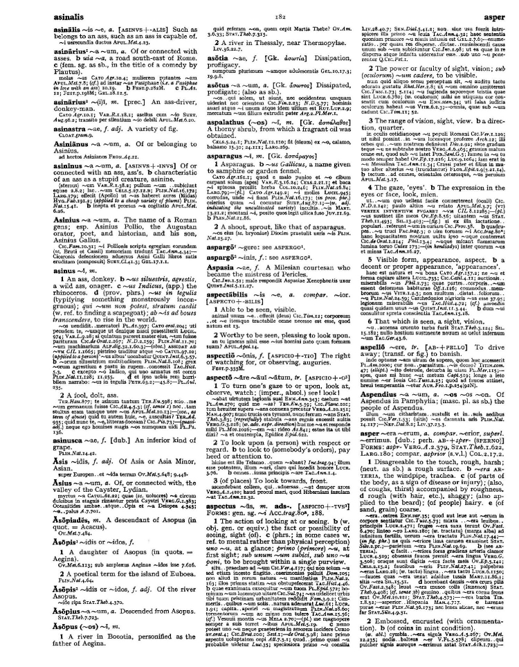 Page from the Oxford Latin Dictionary
