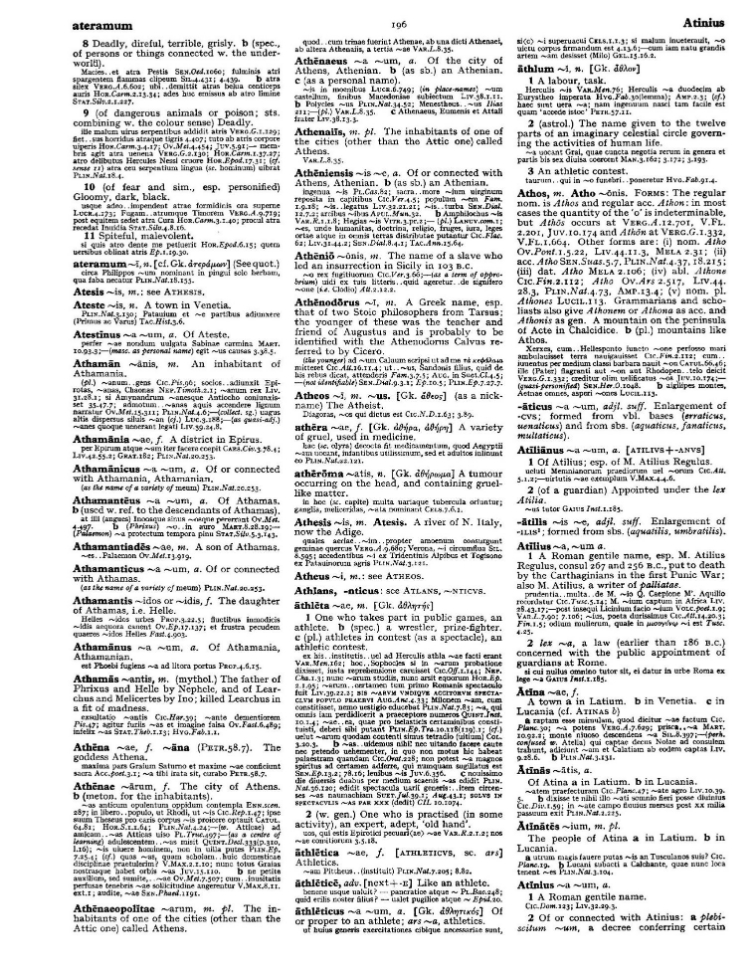 Page from the Oxford Latin Dictionary