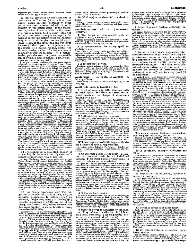 Page from the Oxford Latin Dictionary