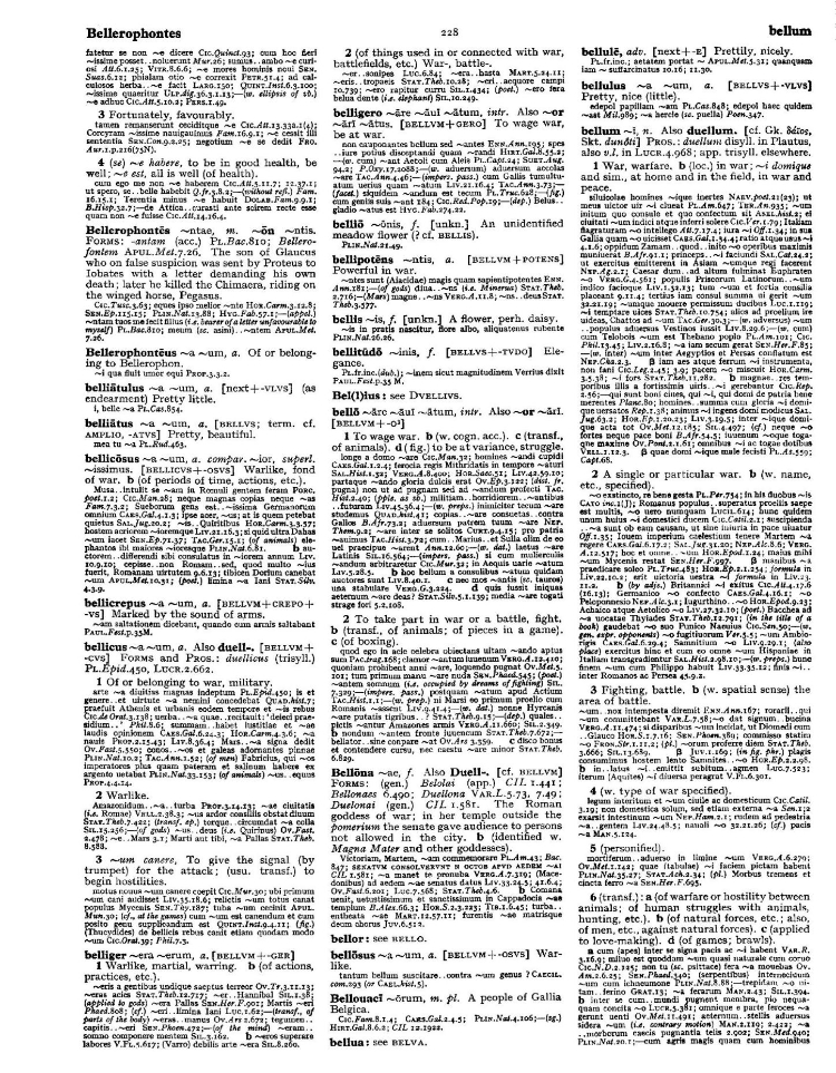 Page from the Oxford Latin Dictionary