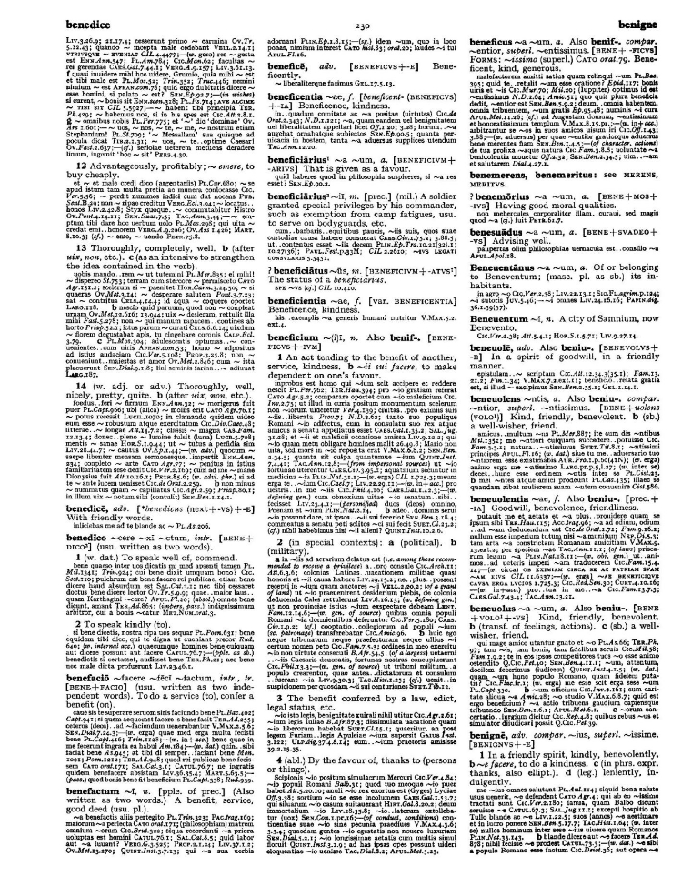 Page from the Oxford Latin Dictionary