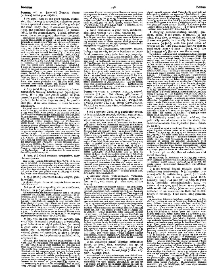 Page from the Oxford Latin Dictionary