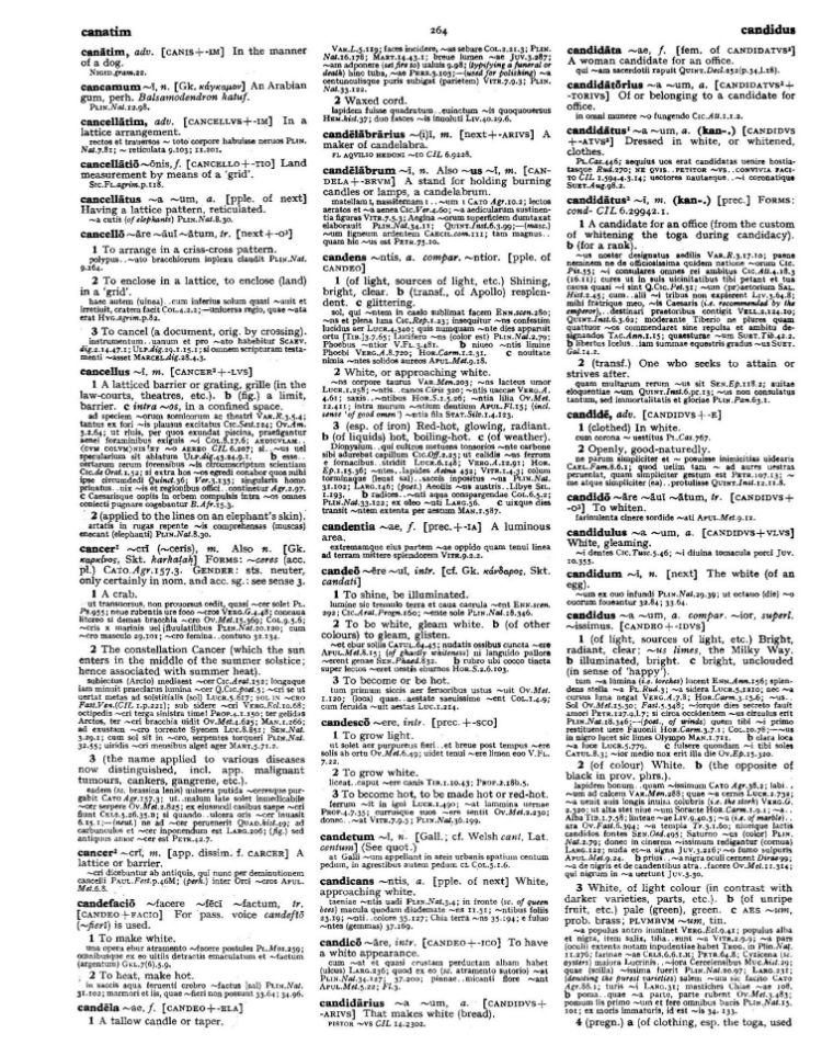 Page from the Oxford Latin Dictionary