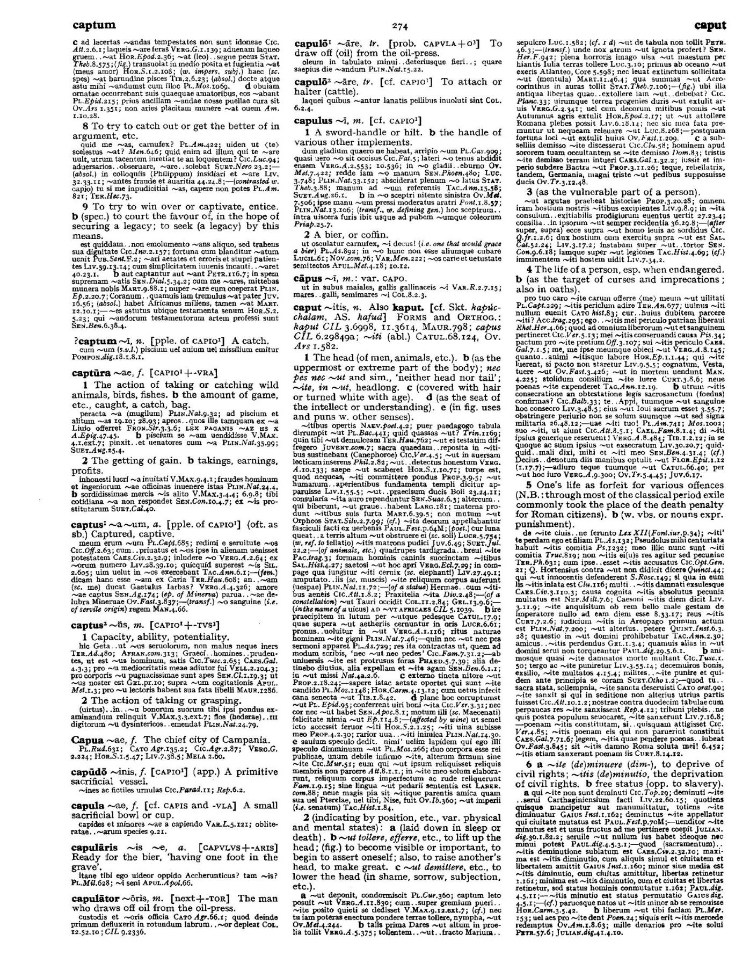 Page from the Oxford Latin Dictionary