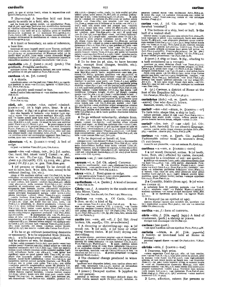 Page from the Oxford Latin Dictionary