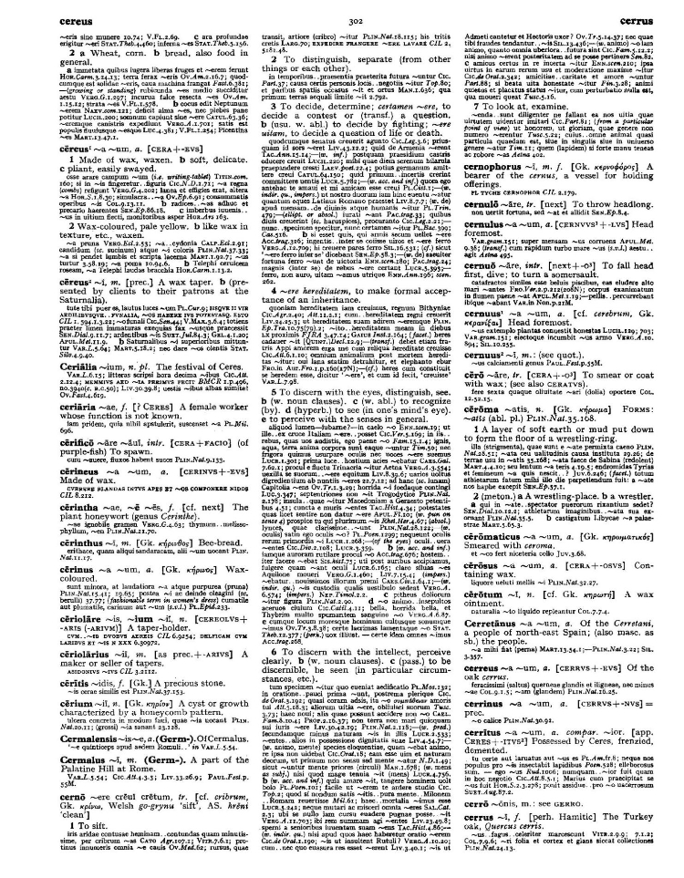Page from the Oxford Latin Dictionary