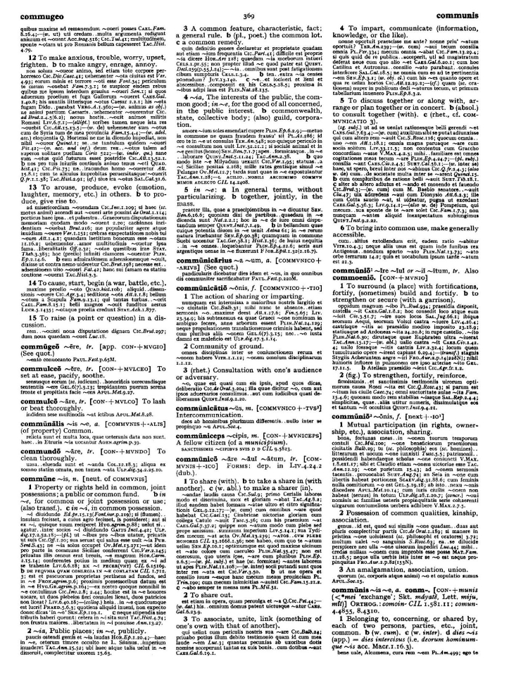 Page from the Oxford Latin Dictionary