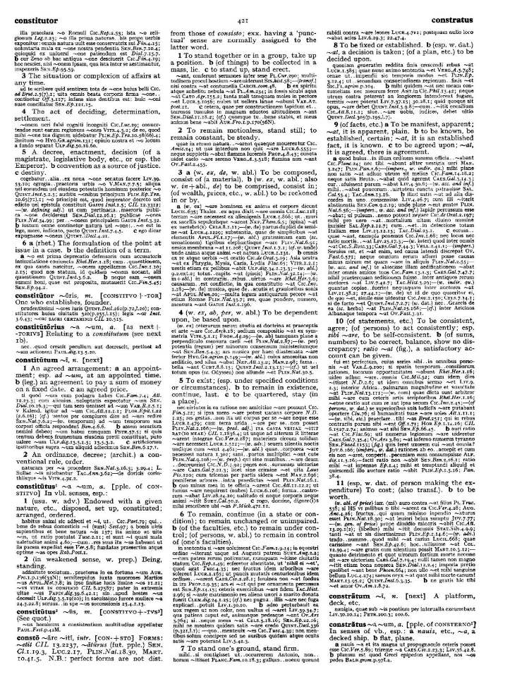 Page from the Oxford Latin Dictionary