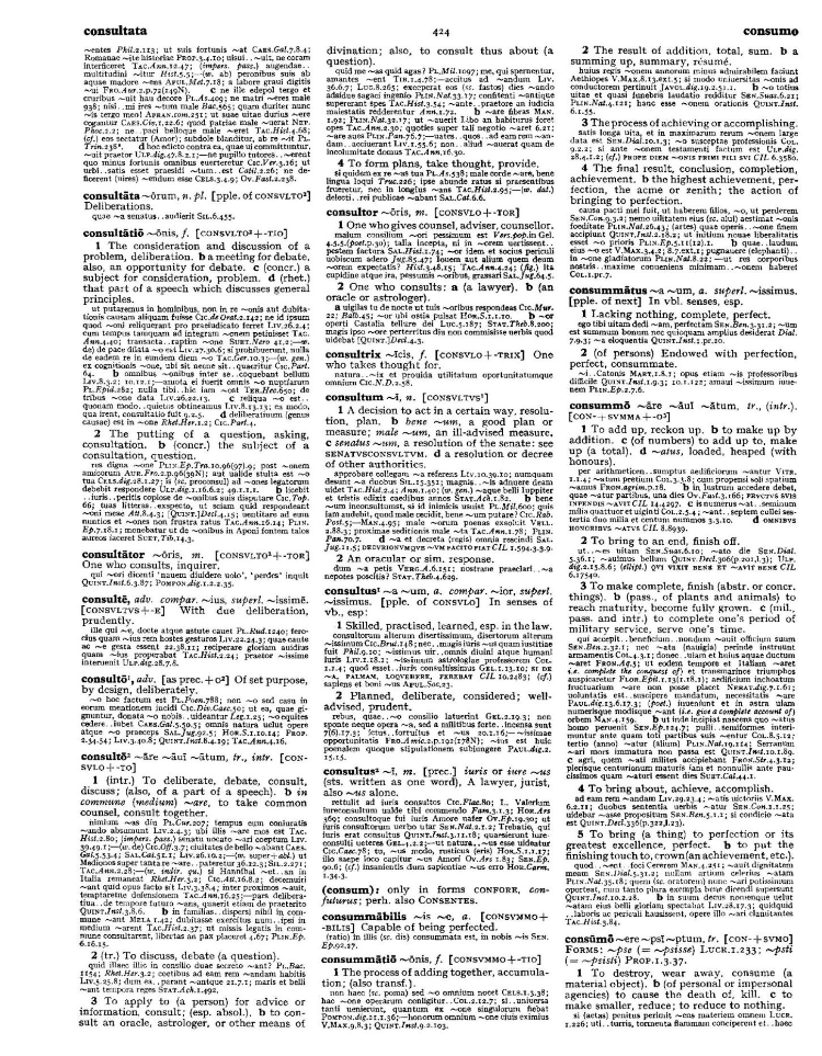 Page from the Oxford Latin Dictionary