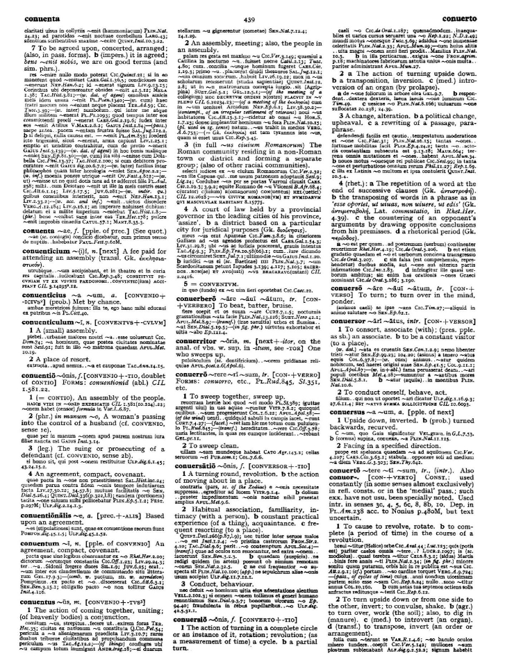 Page from the Oxford Latin Dictionary