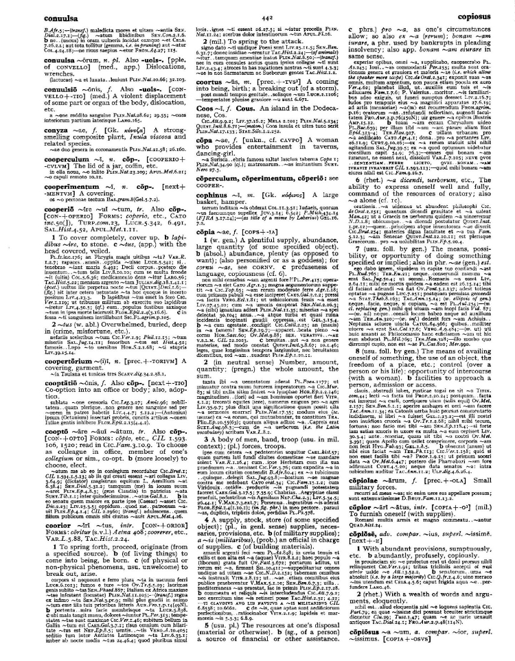 Page from the Oxford Latin Dictionary