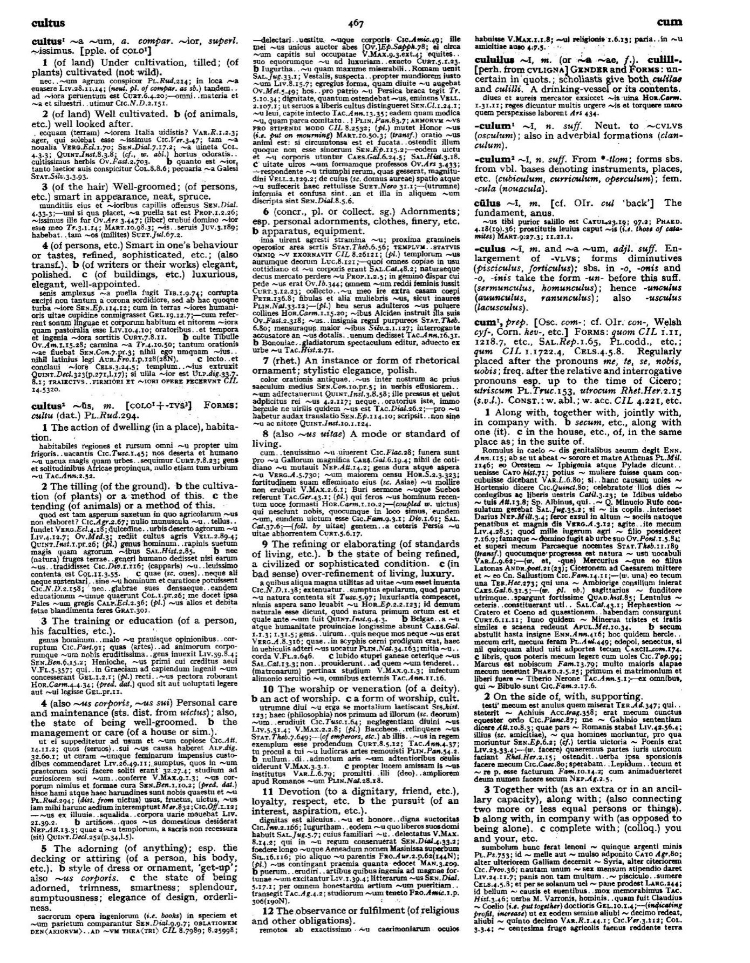 Page from the Oxford Latin Dictionary