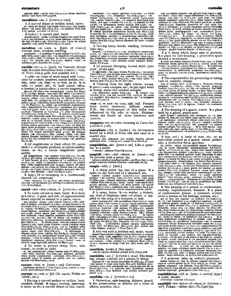 Page from the Oxford Latin Dictionary