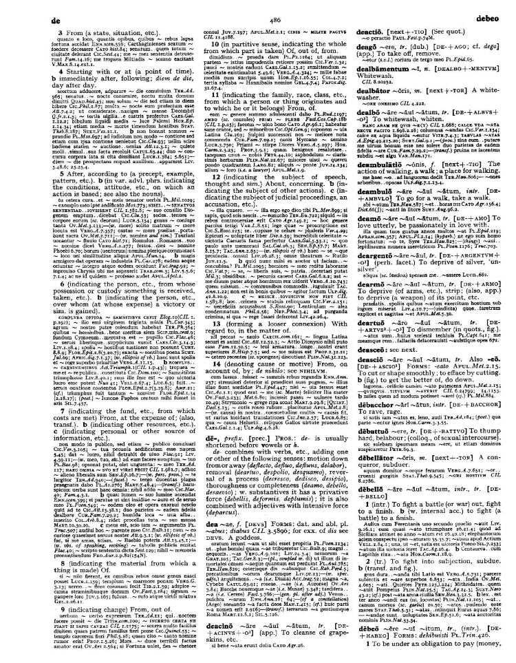 Page from the Oxford Latin Dictionary