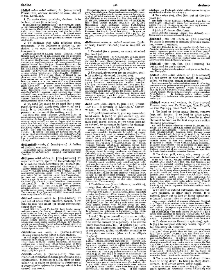Page from the Oxford Latin Dictionary