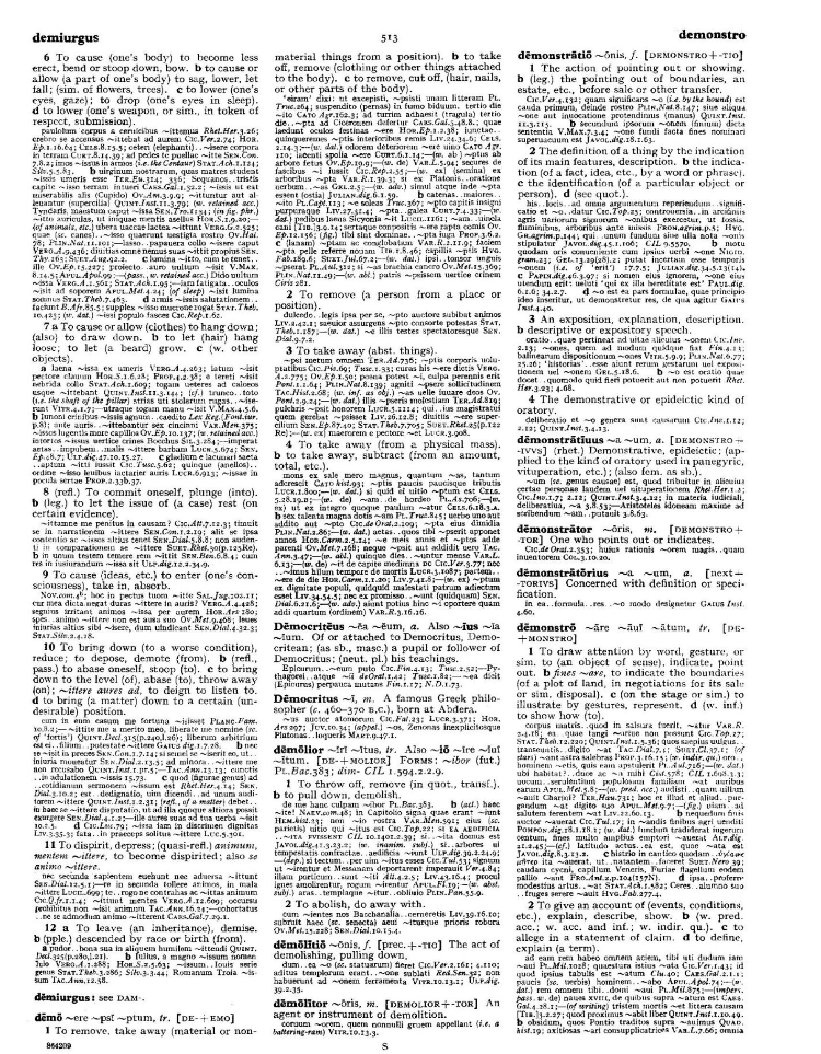 Page from the Oxford Latin Dictionary
