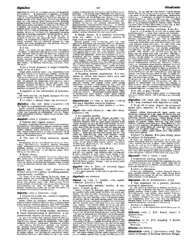 Page from the Oxford Latin Dictionary