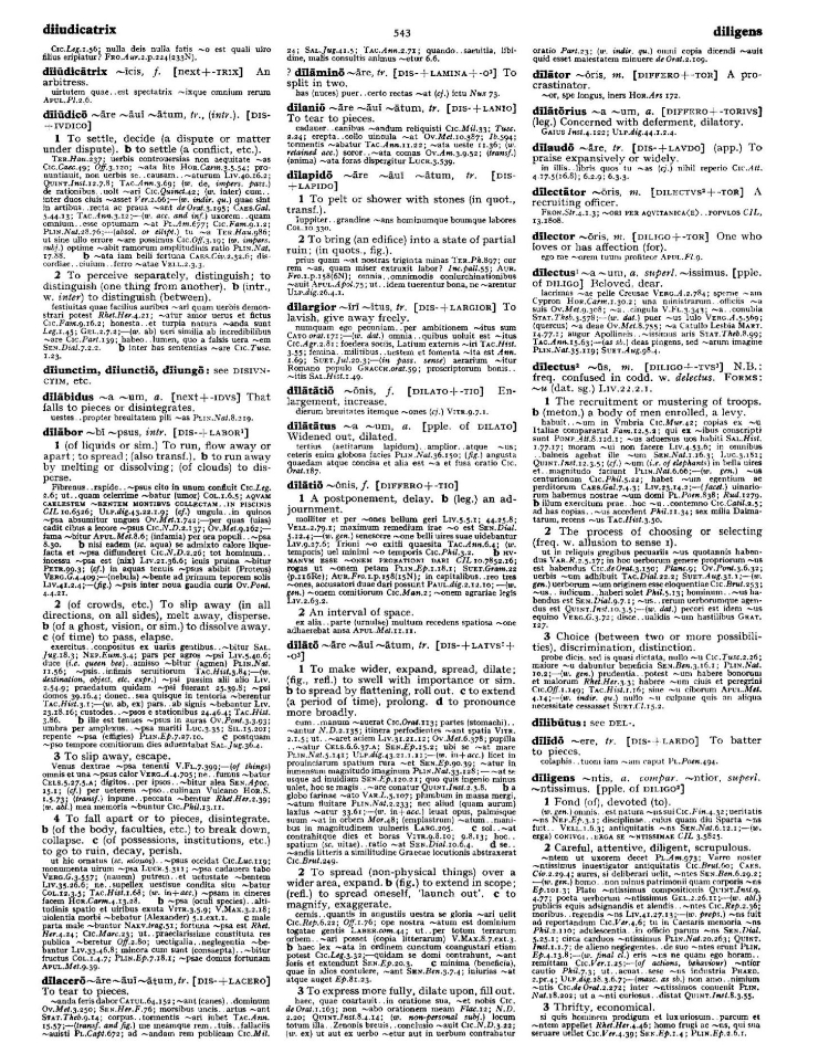 Page from the Oxford Latin Dictionary