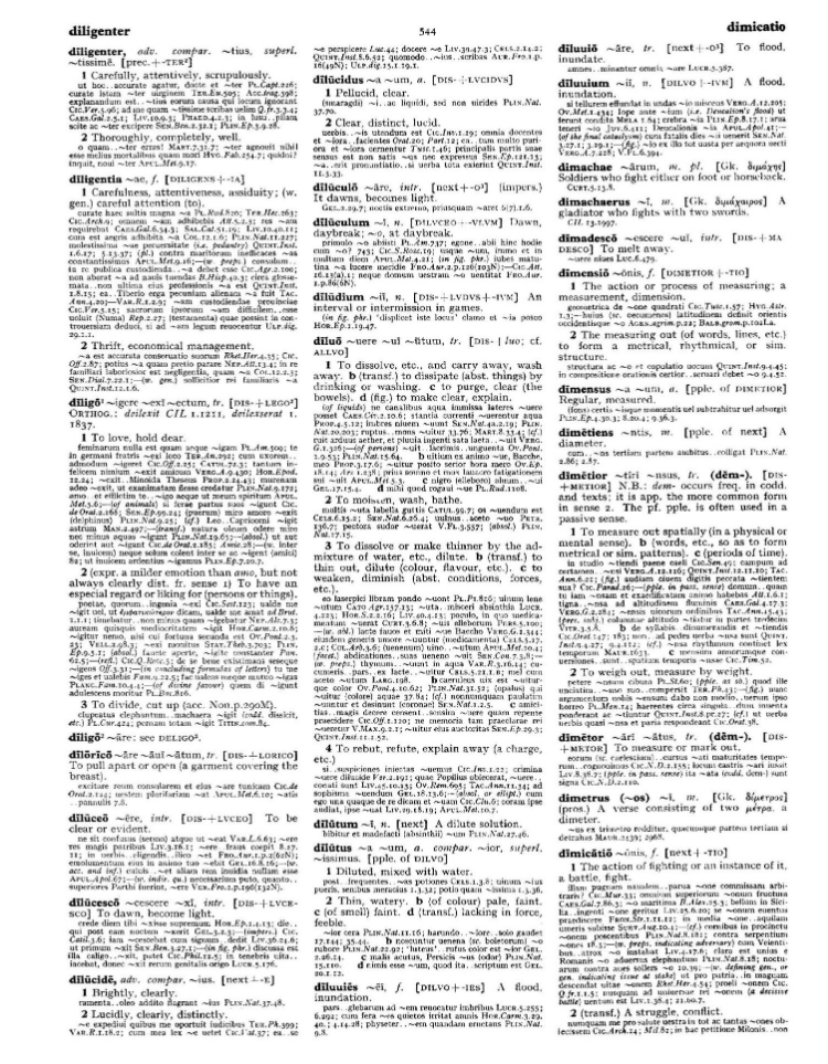 Page from the Oxford Latin Dictionary