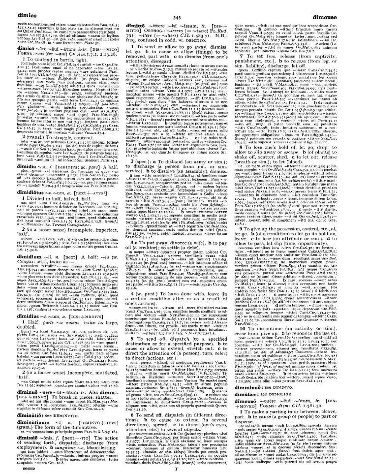 Page from the Oxford Latin Dictionary