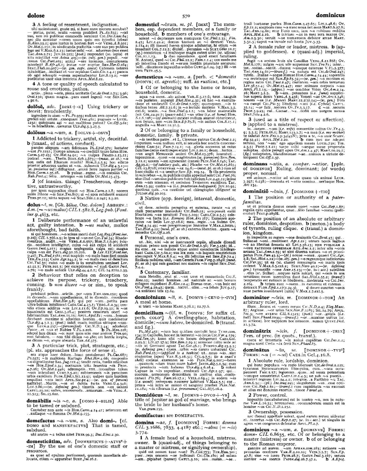 Page from the Oxford Latin Dictionary
