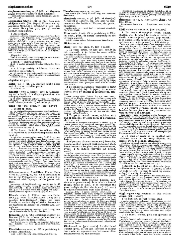 Page from the Oxford Latin Dictionary