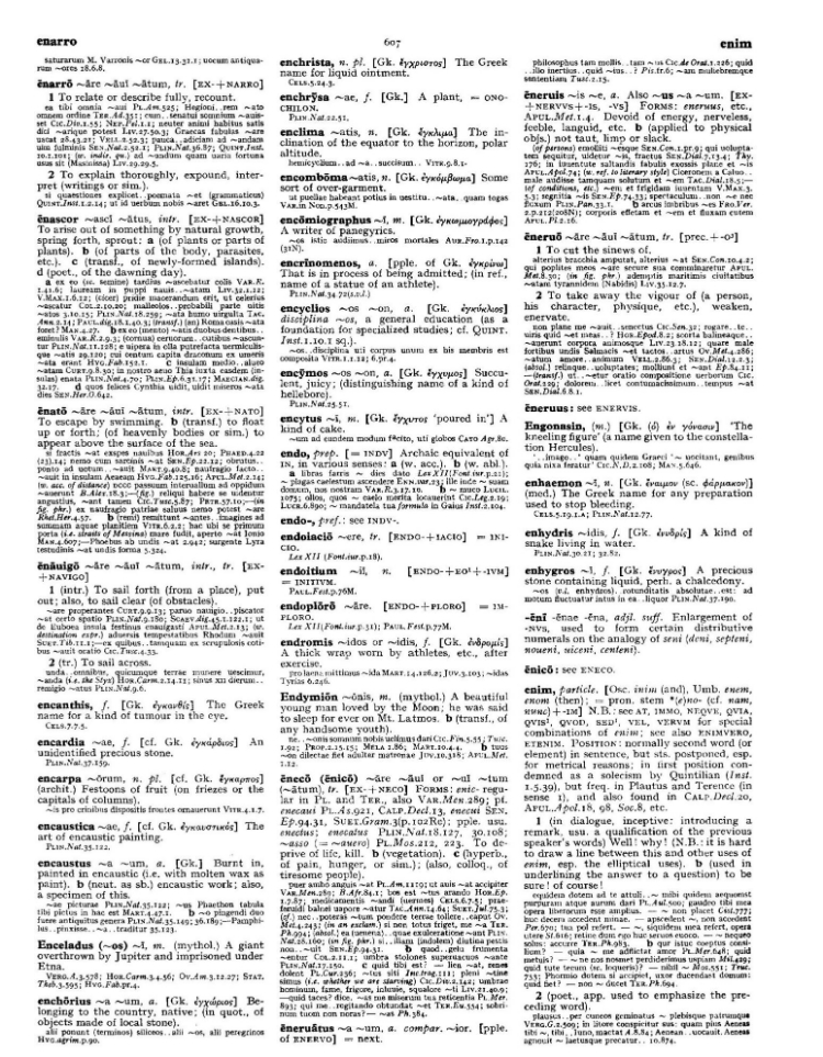 Page from the Oxford Latin Dictionary