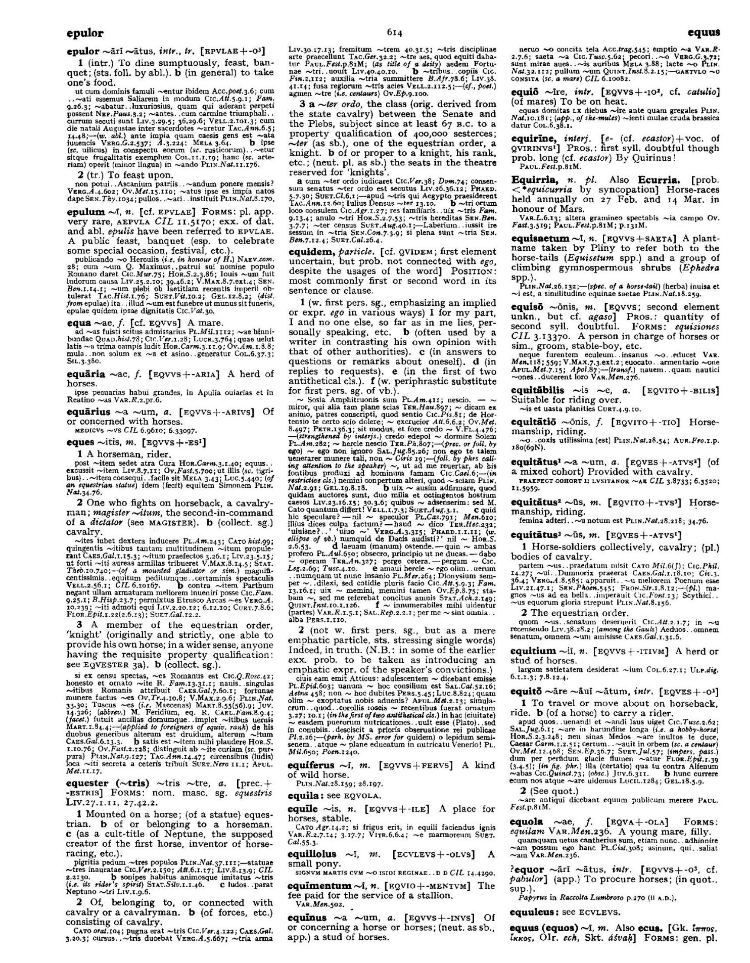 Page from the Oxford Latin Dictionary