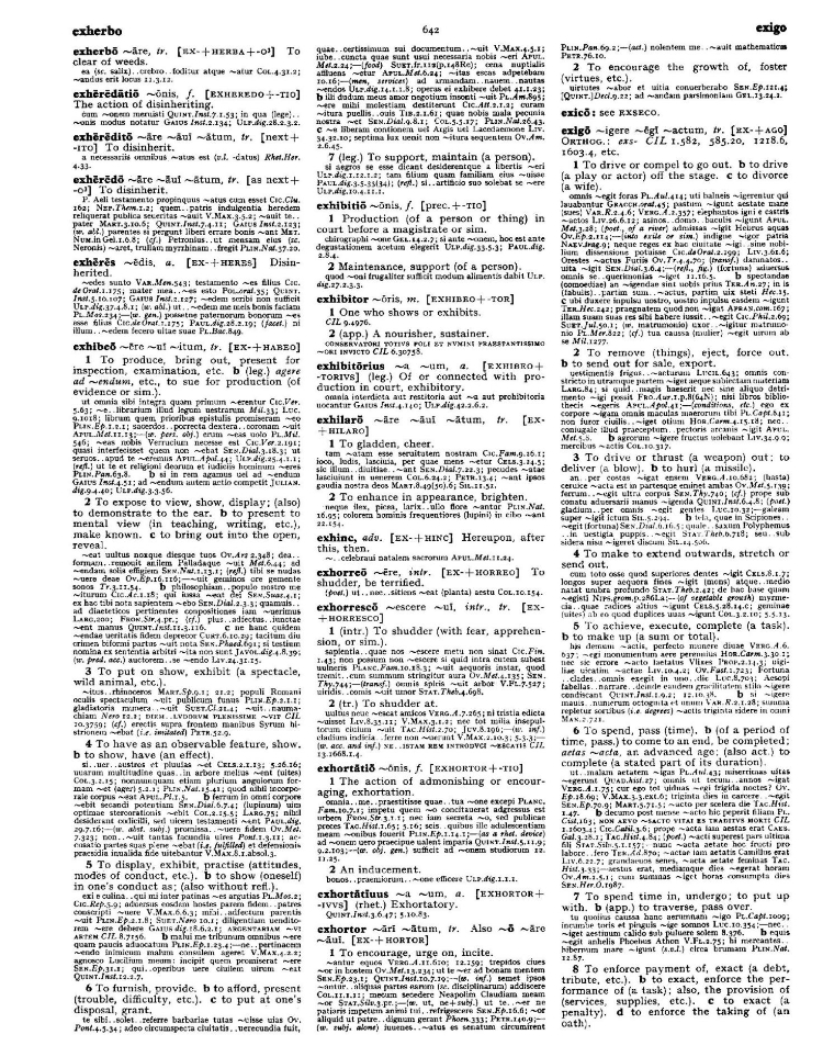 Page from the Oxford Latin Dictionary