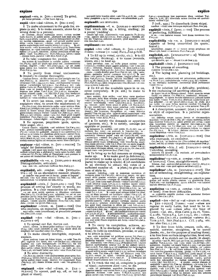 Page from the Oxford Latin Dictionary