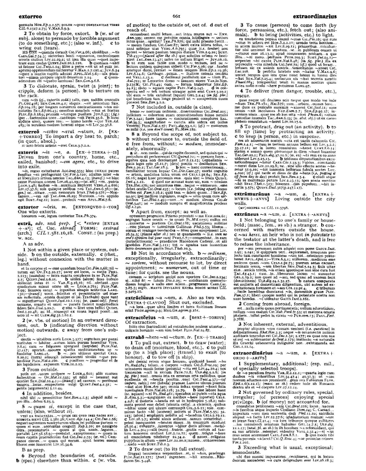 Page from the Oxford Latin Dictionary