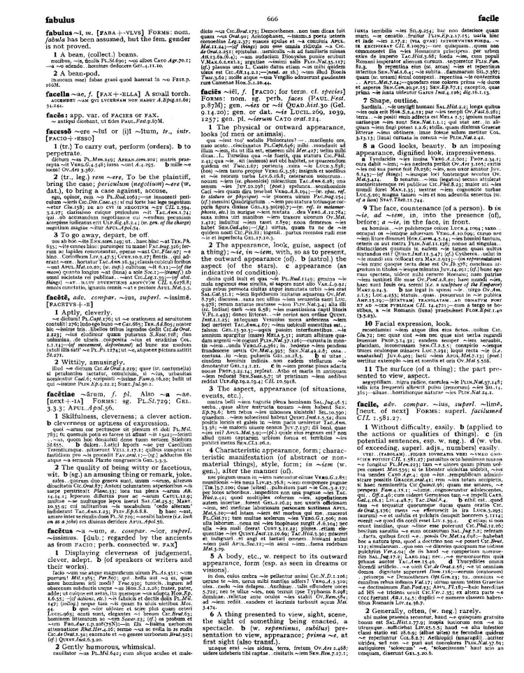 Page from the Oxford Latin Dictionary
