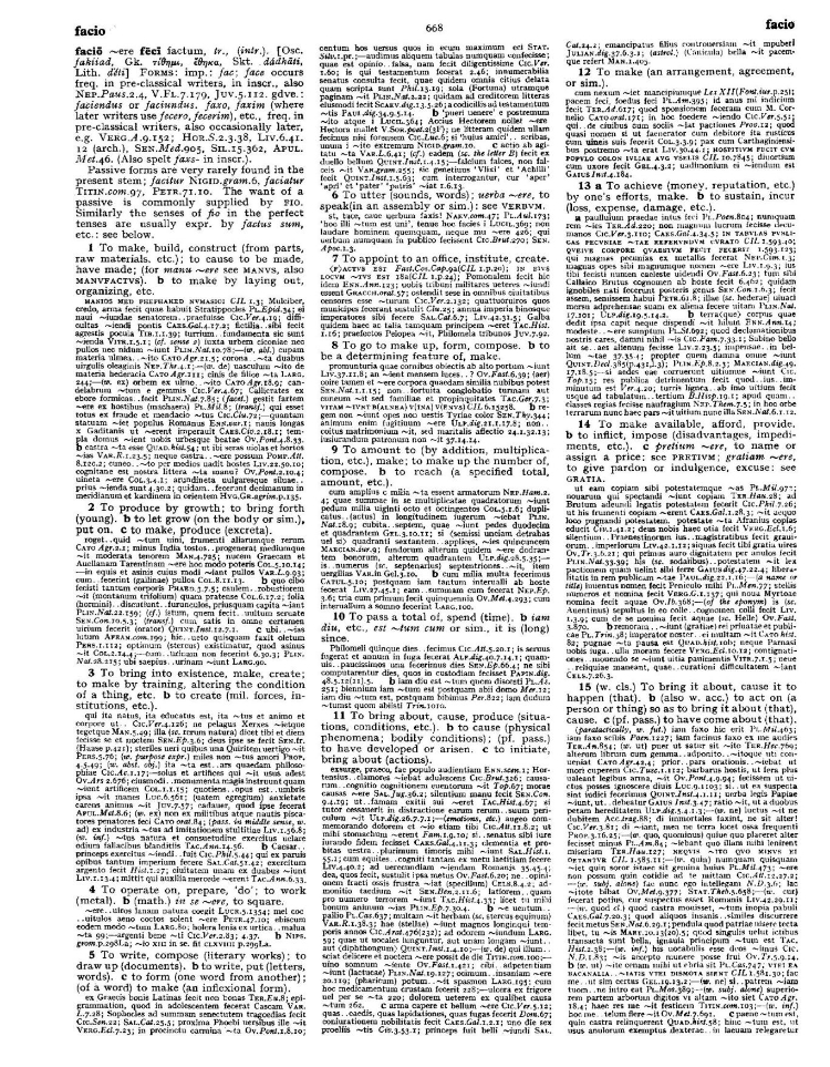 Page from the Oxford Latin Dictionary