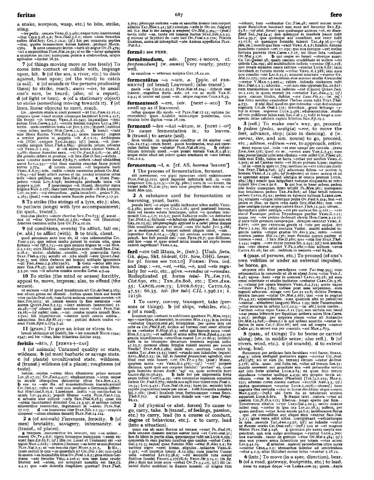 Page from the Oxford Latin Dictionary