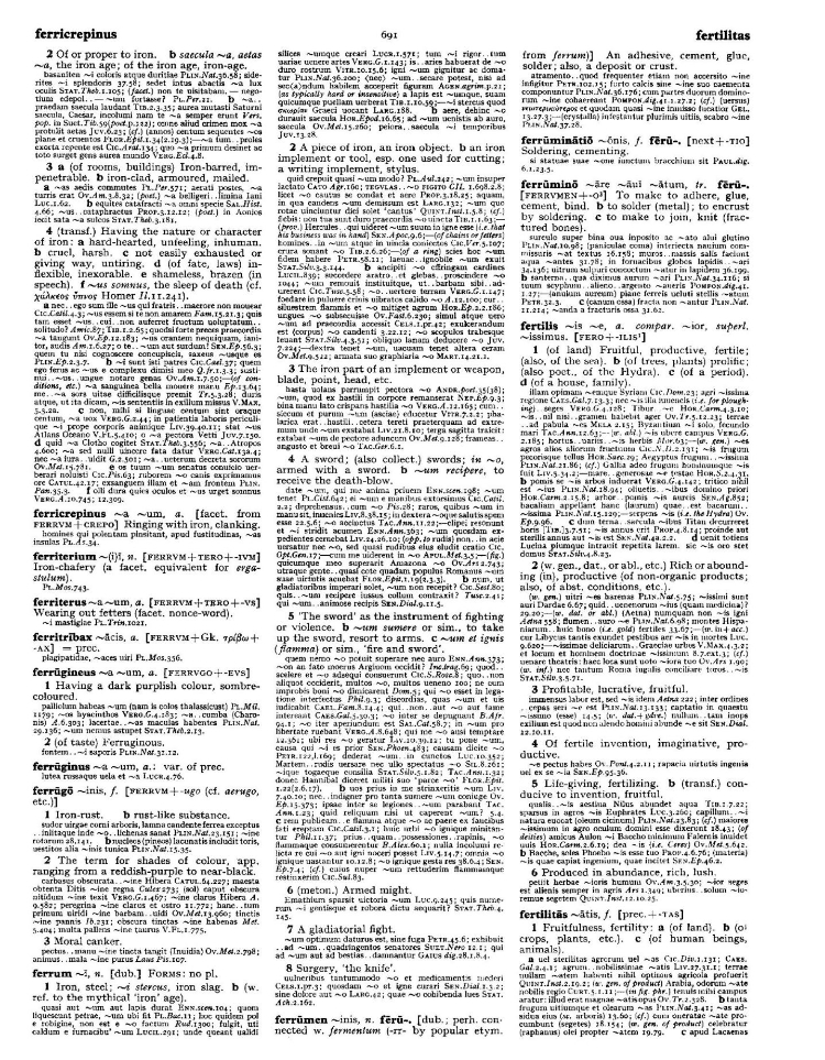 Page from the Oxford Latin Dictionary