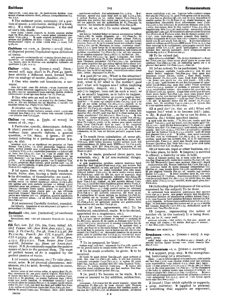 Page from the Oxford Latin Dictionary