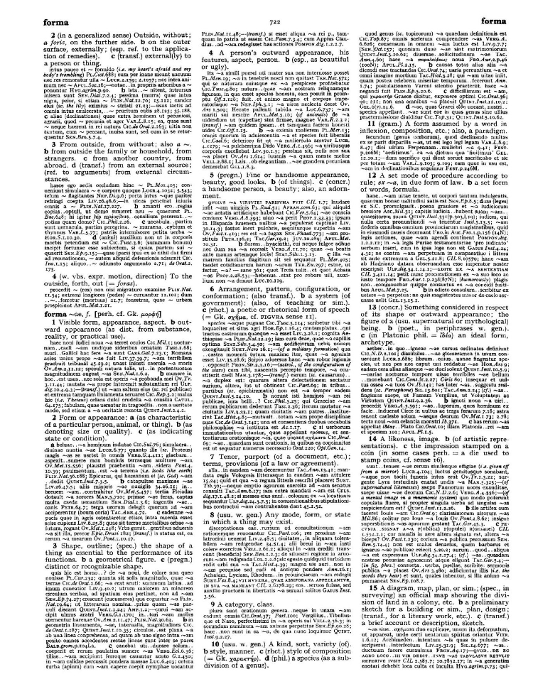 Page from the Oxford Latin Dictionary