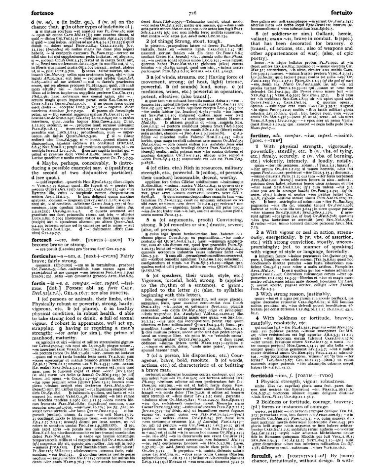 Page from the Oxford Latin Dictionary
