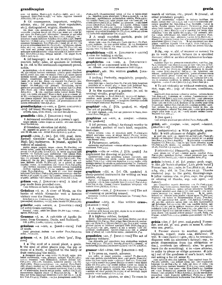 Page from the Oxford Latin Dictionary