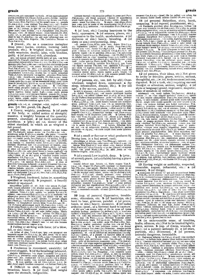 Page from the Oxford Latin Dictionary
