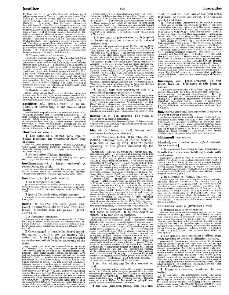 Page from the Oxford Latin Dictionary