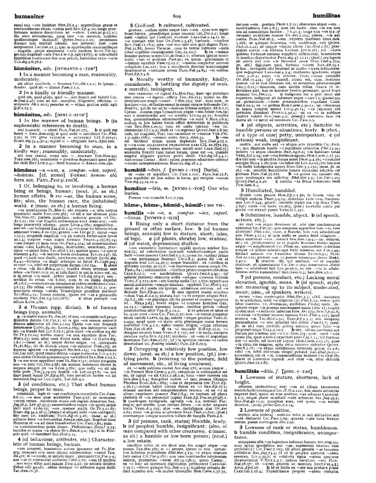 Page from the Oxford Latin Dictionary