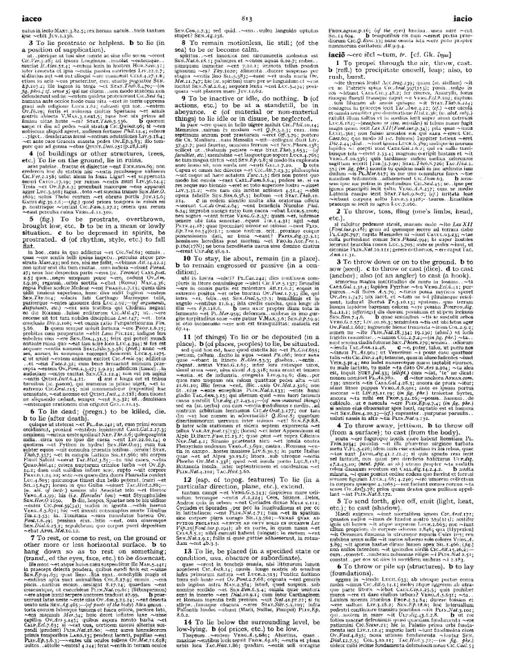 Page from the Oxford Latin Dictionary